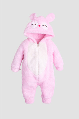 Wholesale Baby Girls Welsoft Jumpsuit 3-12M Kidexs 1026-40118 Светло- розовый 