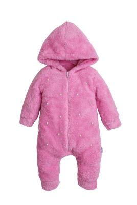 Wholesale Baby Girls Welsoft Overalls 3-12M Kidexs 1026-40127 Розовый 