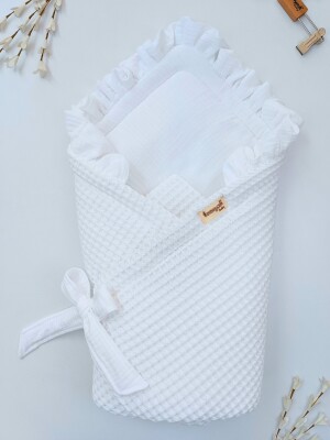Wholesale Baby Ultra Soft Cotton Swaddle 0-24M Tomuycuk 1074-45494 Белый 