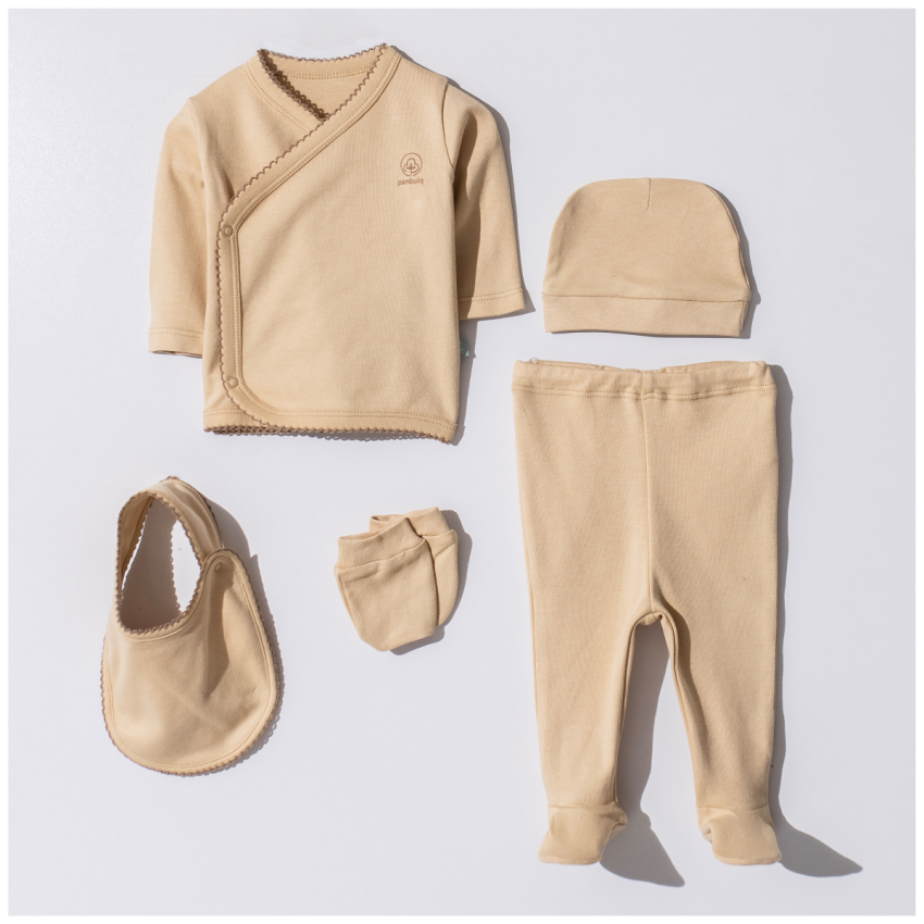 Wholesale Baby Unisex 5-Pieces Newborn 0M Pambuliq 2030-16PAM11 - 2