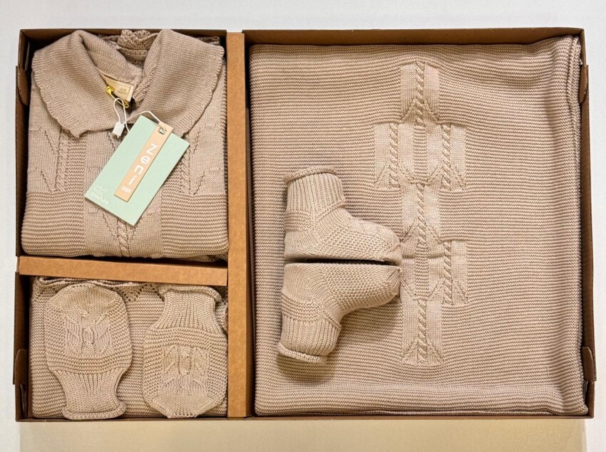 Wholesale Baby Unisex 5-Pieces Newborn Set 0-12M Zeni 2049-3011 - 2