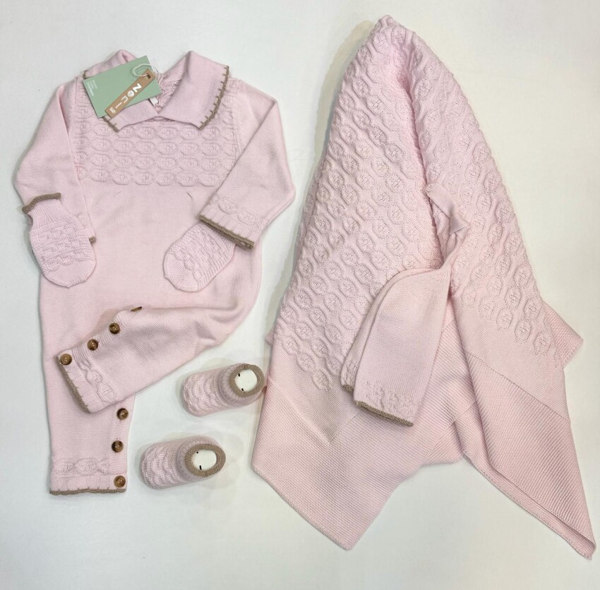 Wholesale Baby Unisex 5-Pieces Newborn Set 0-12M Zeni 2049-3012 - 2