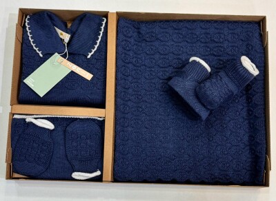 Wholesale Baby Unisex 5-Pieces Newborn Set 0-12M Zeni 2049-3012 - 3