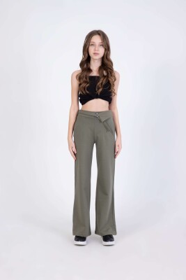 Wholesale Belted Buckle Trousers 5-8Y Nickel 2060-20163-1 - 2