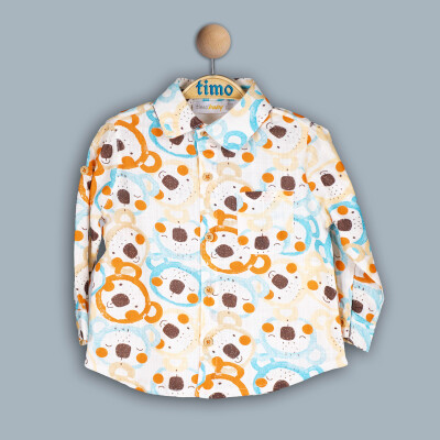 Wholesale Boy Coala Shirt 2-5Y Timo 1018-TE4DÜ042243042 Бежевый 