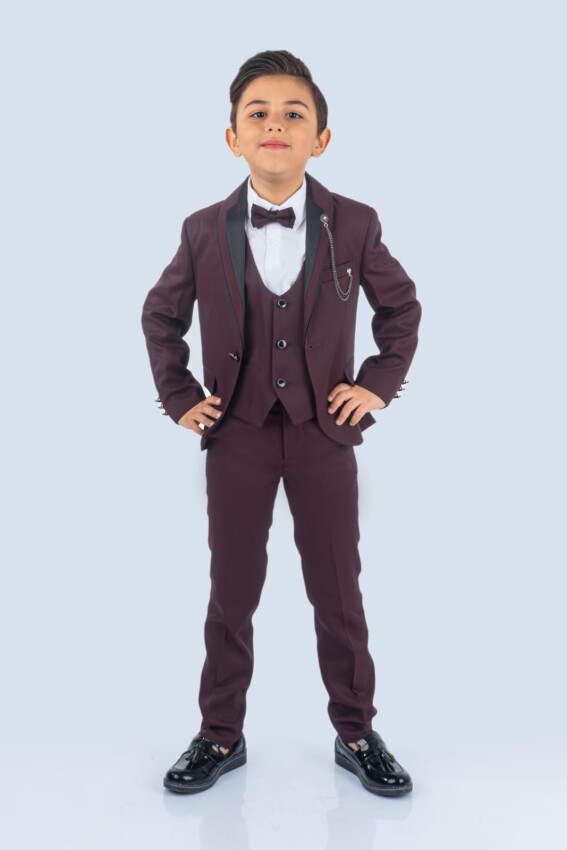 Wholesale Boy Jacket Shirt Bow Vest Groom Suit 3-7Y Messy 1037-9281 - 3