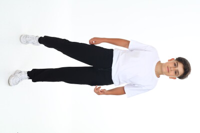 Wholesale Boys Basic Sweatpants 11-14Y Nickel 2060-20076-3 Чёрный 