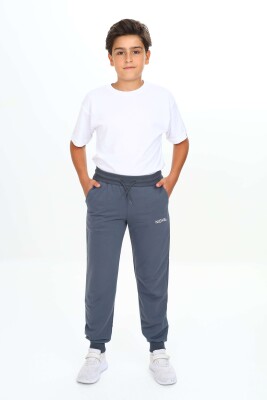 Wholesale Boys' Basic Sweatpants 7-10Y Nickel 2060-20022-2 Темно-серый 