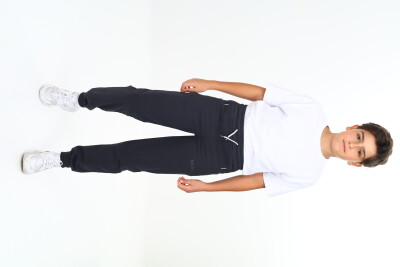 Wholesale Boys' Basic Sweatpants 7-10Y Nickel 2060-20030-2 Темно-серый 