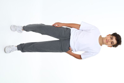 Wholesale Boys Basic Sweatpants 7-10Y Nickel 2060-20075-2 Антрацитовый