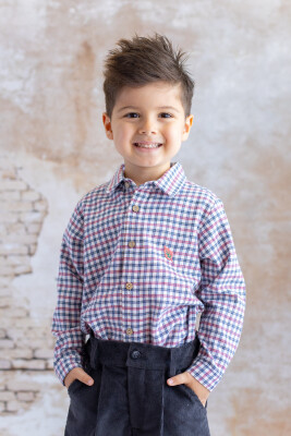 Wholesale Boys' Checked Shirt 5-8Y Zeyland 1070-252M3KJL81 - Zeyland