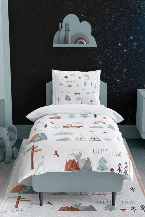Wholesale Boys' Cloud Patterned Duvet Cover Set 160*220cm Talia Home 2044-TLAN-057-1 - 2