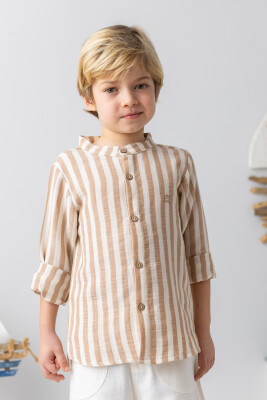 Wholesale Boy's Judge Collar Shirt 2-8Y Mininio Mininio 2062-251M3LBY83 - 1