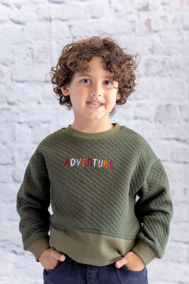 Wholesale Boys Printed Sweatshirt 1-12Y Zeyland 1070-252Z3EZC61 Хаки 