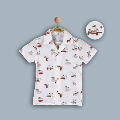 Wholesale Boys Shirt 2-5Y Timo 1018-TE4DÜ202242252 Бежевый 
