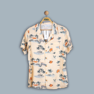 Wholesale Boys Shirt 6-9Y Timo 1018-TE4DÜ202242593 Орандево-розовый 