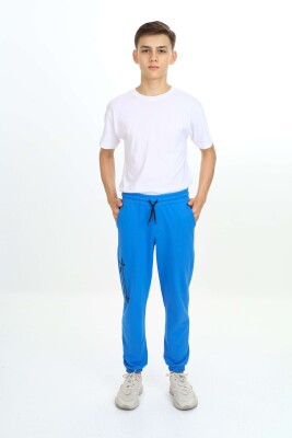 Wholesale Boys Sweatpants 7-10Y Nickel 2060-20096-2 Светло-серовато- синий