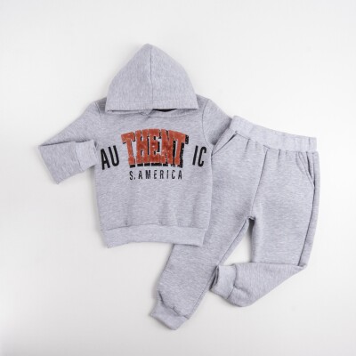 Wholesale Boys Tracksuit Set 1-4Y Pankido 2037-9694 Серый 