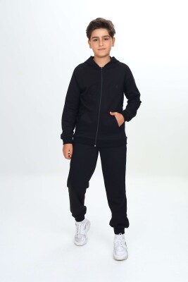 Wholesale Boys Tracksuit Set 11-14Y Nickel 2060-20078-3 Чёрный 