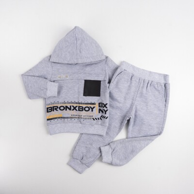 Wholesale Boys Tracksuit Set 5-8Y Pankido 2037-9651 Серый 