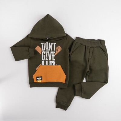 Wholesale Boys Tracksuit Set 5-8YPankido 2037-9493 Хаки 