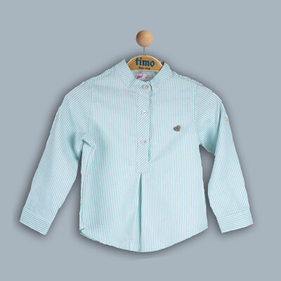 Wholesale Girl Classic Shirt 2-5Y Timo 1018-TK4DÜ012241142 Мятно-зеленый