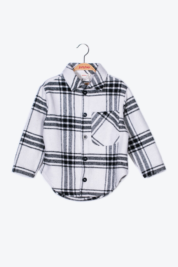 Wholesale Girl Plaıd Patterned Shirt 3-12Y Zeyland 1070-ZK24-136281 - 1