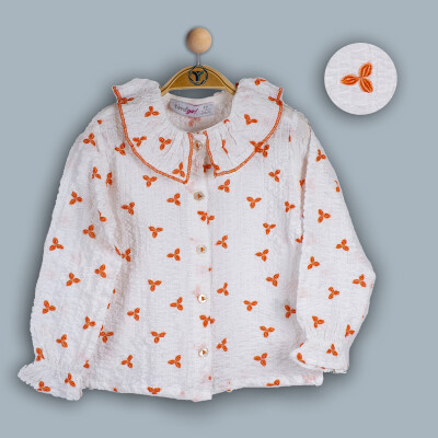 Wholesale Girl Shirt 2-5Y Timo 1018-TK4DÜ012243392 Оранжевый 