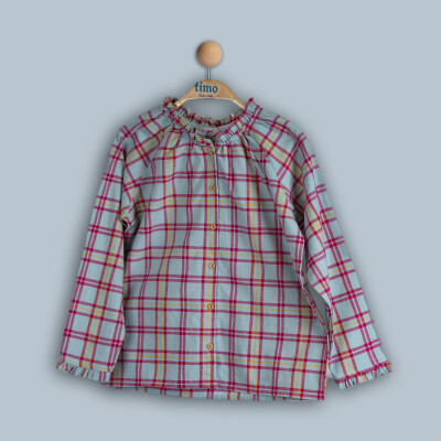 Wholesale Girl Shirt 6-9Y Timo 1018-TK4DÜ012242363 Мятно-зеленый