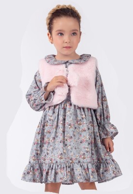 Wholesale Girls 2-Piece Dress and Vest Set 2-5Y Elayza 2023-2285 - Elayza