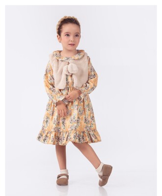Wholesale Girl's 2-Piece Dress and Vest Set 6-9Y Elayza 2023-2284 - Elayza