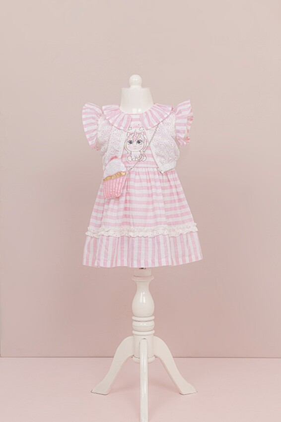 Wholesale Girls 2-Piece Dress Set with Bolero 1-4Y BabyRose 1002-4105 - 1