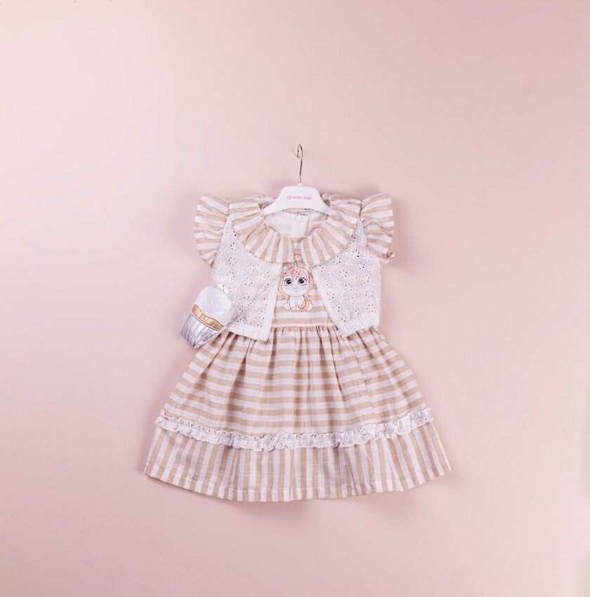Wholesale Girls 2-Piece Dress Set with Bolero 1-4Y BabyRose 1002-4105 - 2