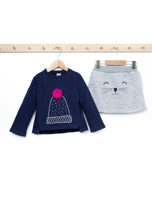 Wholesale Girls 2-Piece Sweatshirt and Skirt Set 3-6Y Elnino 1025-18615 - 3