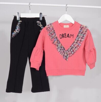 Wholesale Girls 2-Piece Tracksuit Set 1-5Y Serkon Baby&Kids 1084-M0557 Пурпурный 