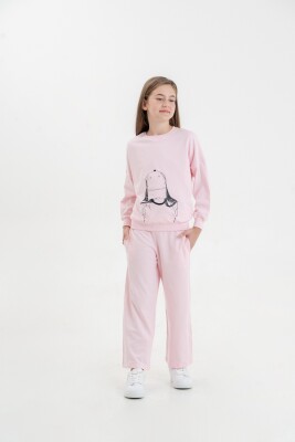Wholesale Girls 2-Piece Tracksuit Set 7-10Y Matmazel 2021-8014 Розовый 