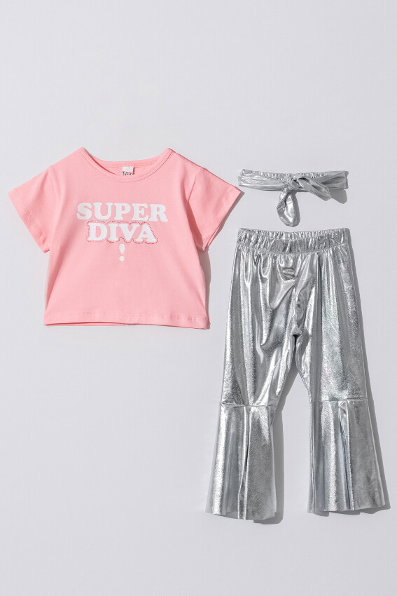 Wholesale Girls 2-Pieces T-shirt and Pants Set 2-5Y Tuffy 1099-1025 - 4