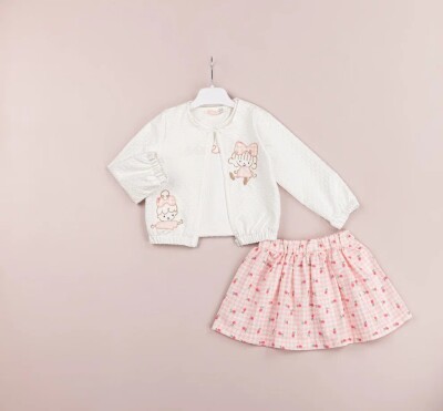 Wholesale Girls 3-Pieces Jacket, T-shirt and Skirt Set 1-4Y BabyRose 1002-4542 - 1