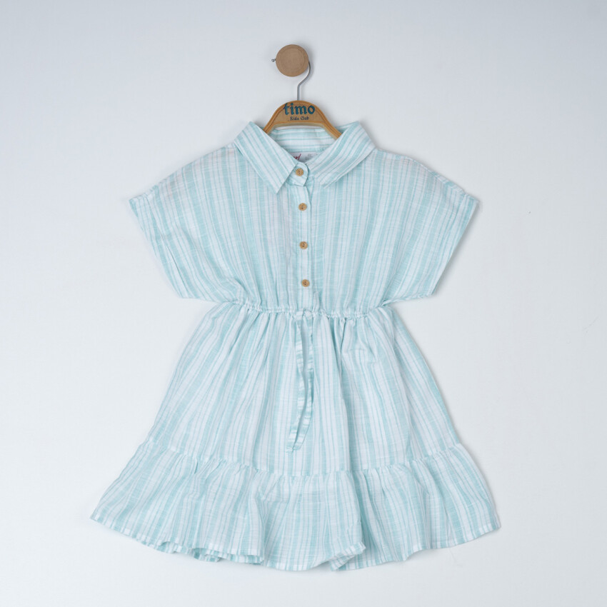 Wholesale Girl's Bat Sleeve Dress 6-9Y Timo 1018-TK5DÜ042257623 - 3