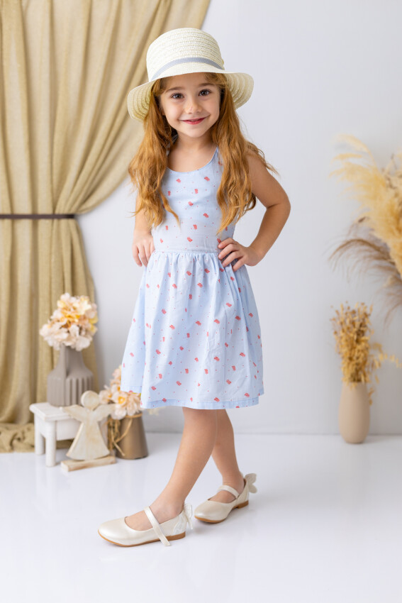 Wholesale Girl's Dress 2-8Y Mininio 2062-251M4LBY32M - 1