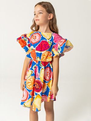 Wholesale Girls Patterned Dress 4-12Y Sheshe 1083-DSL0172 - 5