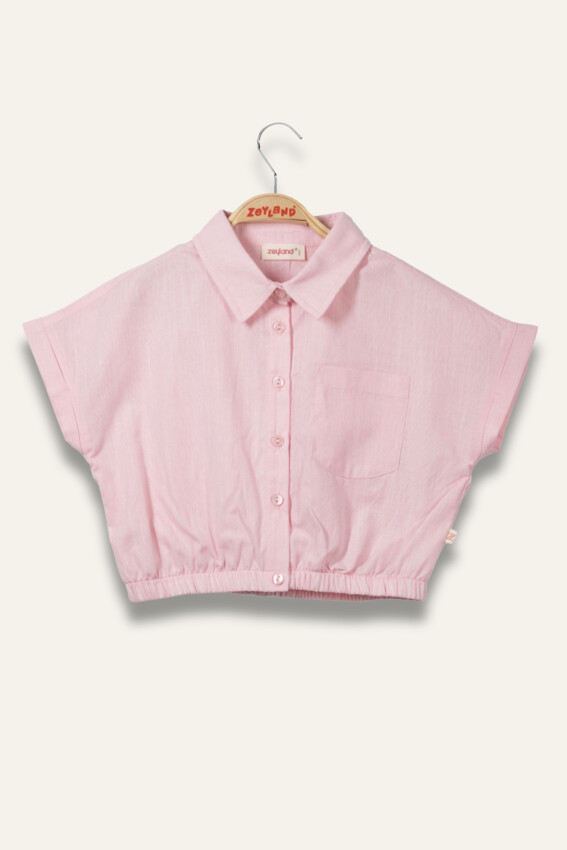 Wholesale Girl's Short Shirt with Elastic Waist 3-14Y Zeyland 1070-251Z4SCR81 - 3