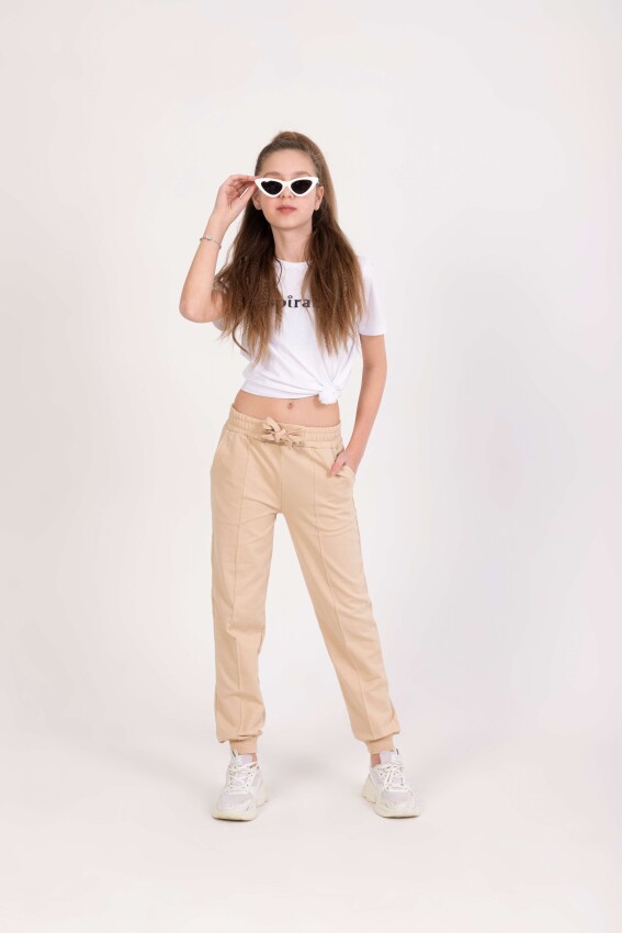 Wholesale Girl's Sweatpants 13-16Y Nickel 2060-20183-3 - 3