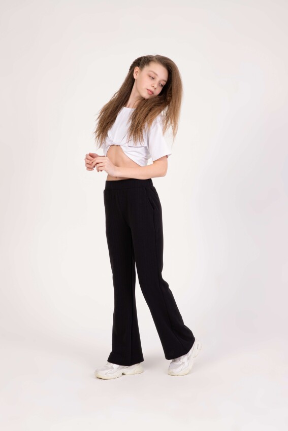 Wholesale Girl's Sweatpants 9-12Y Nickel 2060-20204-2 - 1