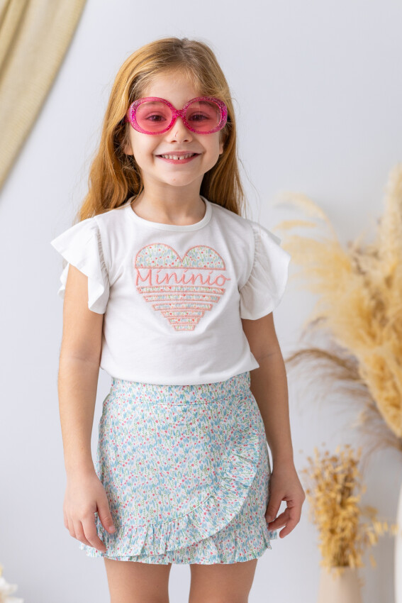 Wholesale Girl's T-shirt 2-8Y Mininio 2062-251M4LBY51 - 1