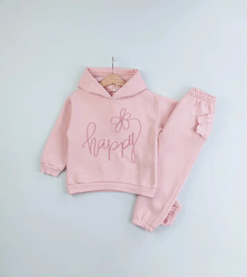 Wholesale Girls' Tracksuit Set 3-6Y BabyRose 1002-7794 Пудра