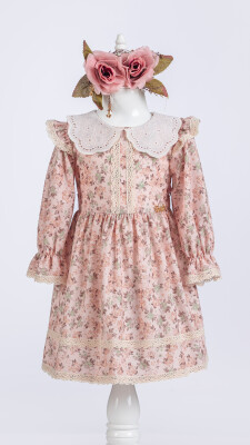 Wholesale Girls Winter Dress 2-5Y Tivido 1042-2650 Лососевый цвет