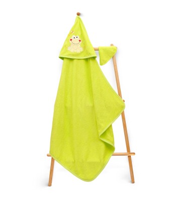 Wholesale Kids Unisex 2-Piece Set with Scrub Mitt and Towel 80x80cm Babyline 2015-9-103 Зелёный 