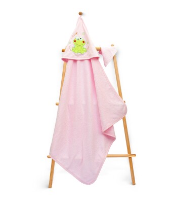 Wholesale Kids Unisex 2-Piece Set with Scrub Mitt and Towel 80x80cm Babyline 2015-9-103 Розовый 