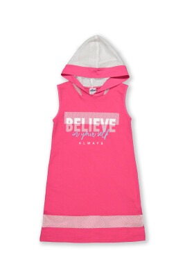 Wholesale Printed Girls Dress 8-14Y Elnino 1025-21263 Пурпурный 
